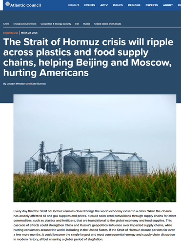 Ормузын хоолойн хямрал Бээжин, Москвад ашигтай, АНУ болон түүний холбоотнуудад хохиролтой